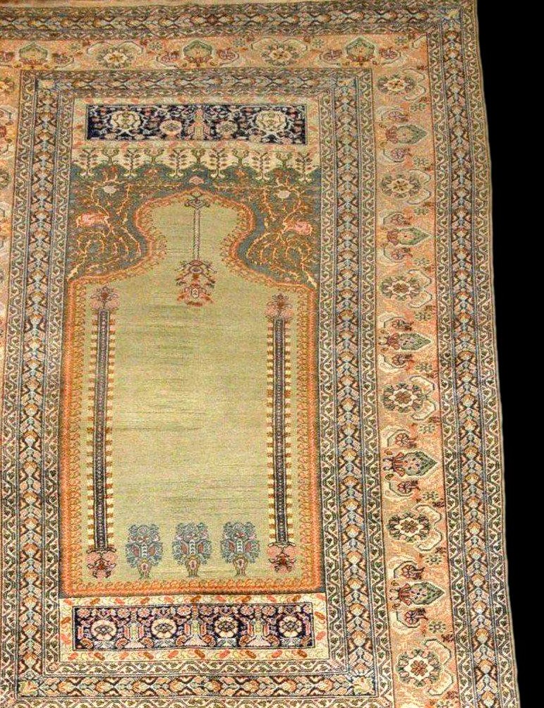Istanbul Carpet, Ottoman Art, 127 X 190 Cm, Hand-knotted Silk On Cotton, Circa 1900 - 1920-photo-2