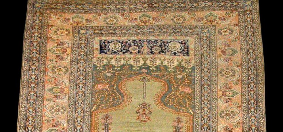 Istanbul Carpet, Ottoman Art, 127 X 190 Cm, Hand-knotted Silk On Cotton, Circa 1900 - 1920-photo-4