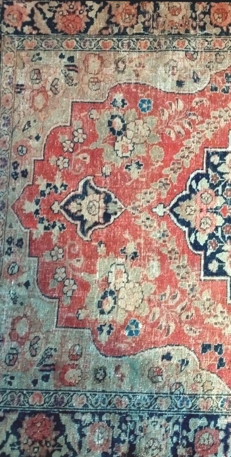 Tabriz Carpet, Kadjar Dynasty, 130 X 185 Cm, Hand-knotted Wool, 19th Century, Empire Of The Roses-photo-3