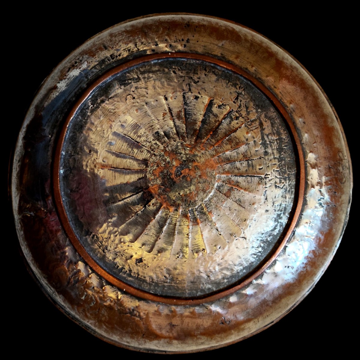 Wedding Dish With Deer, 1854, 19th Century Central Asian Turkmen Art, Tin-plated Copper-photo-4