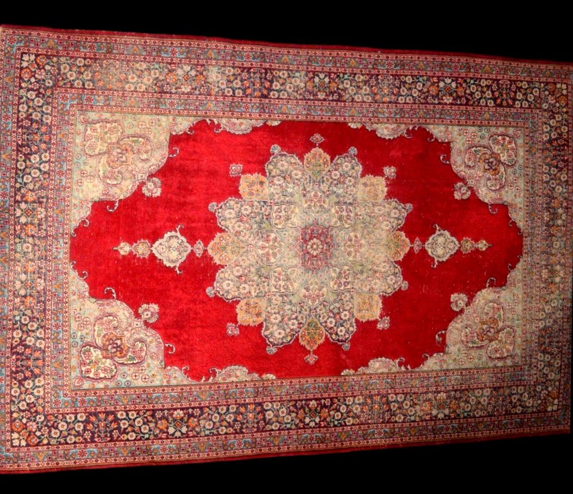 Tabriz Kadjar Rug, 122 X 185 Cm, Hand-knotted Wool & Silk, Iran, 1860 - 1880, Collector's Item-photo-2