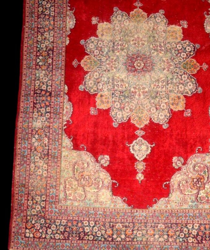 Tabriz Kadjar Rug, 122 X 185 Cm, Hand-knotted Wool & Silk, Iran, 1860 - 1880, Collector's Item-photo-5