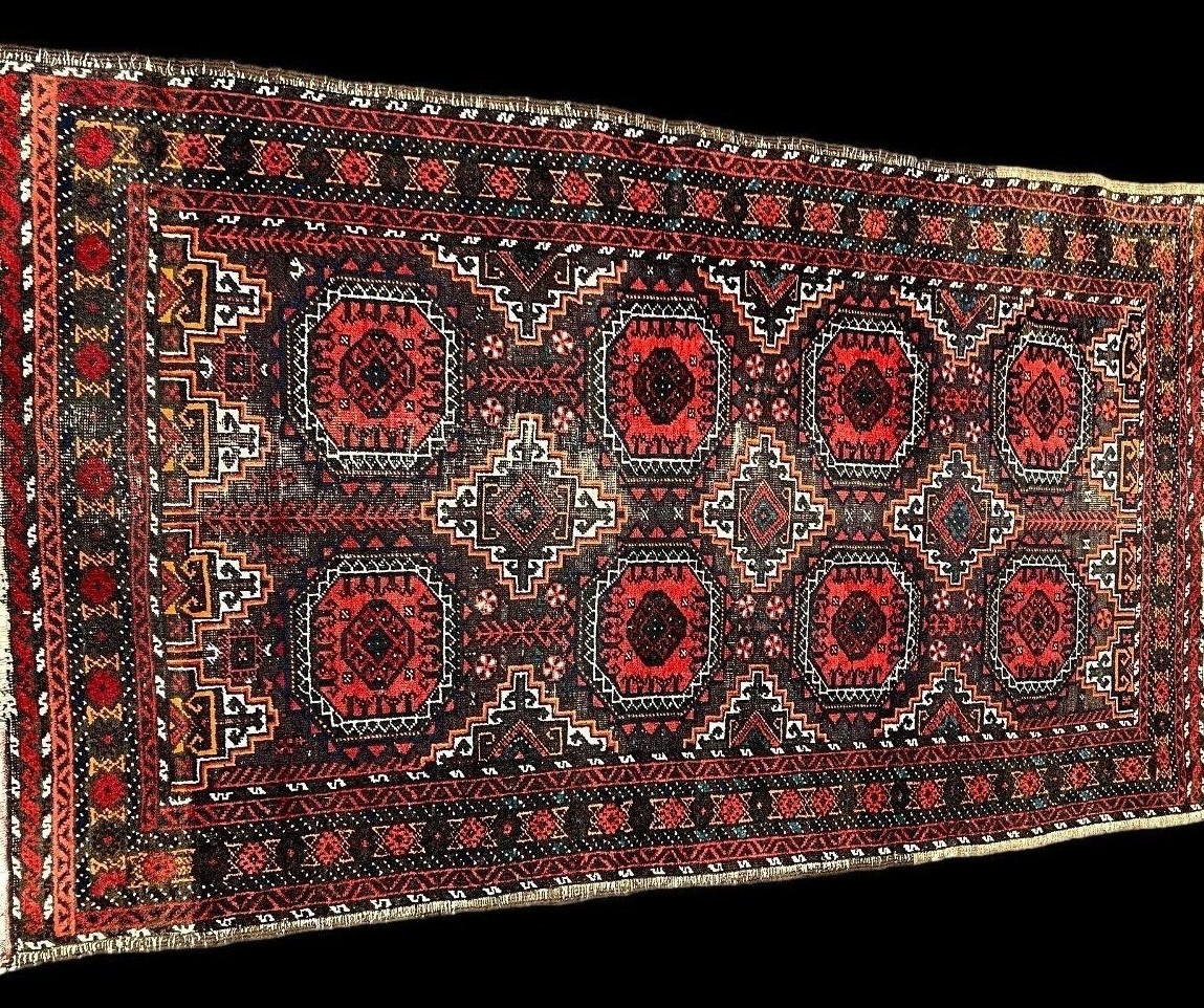 Baluch Carpet, 95 X 158 Cm, Mid-20th Century, Wool On Hand-knotted Wool, Afghanistan-photo-2
