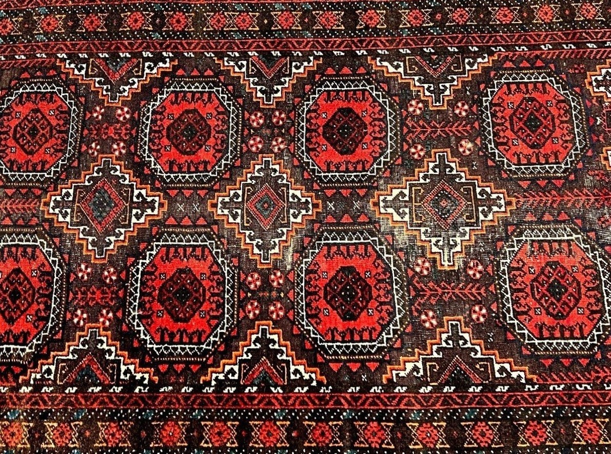 Baluch Carpet, 95 X 158 Cm, Mid-20th Century, Wool On Hand-knotted Wool, Afghanistan-photo-3