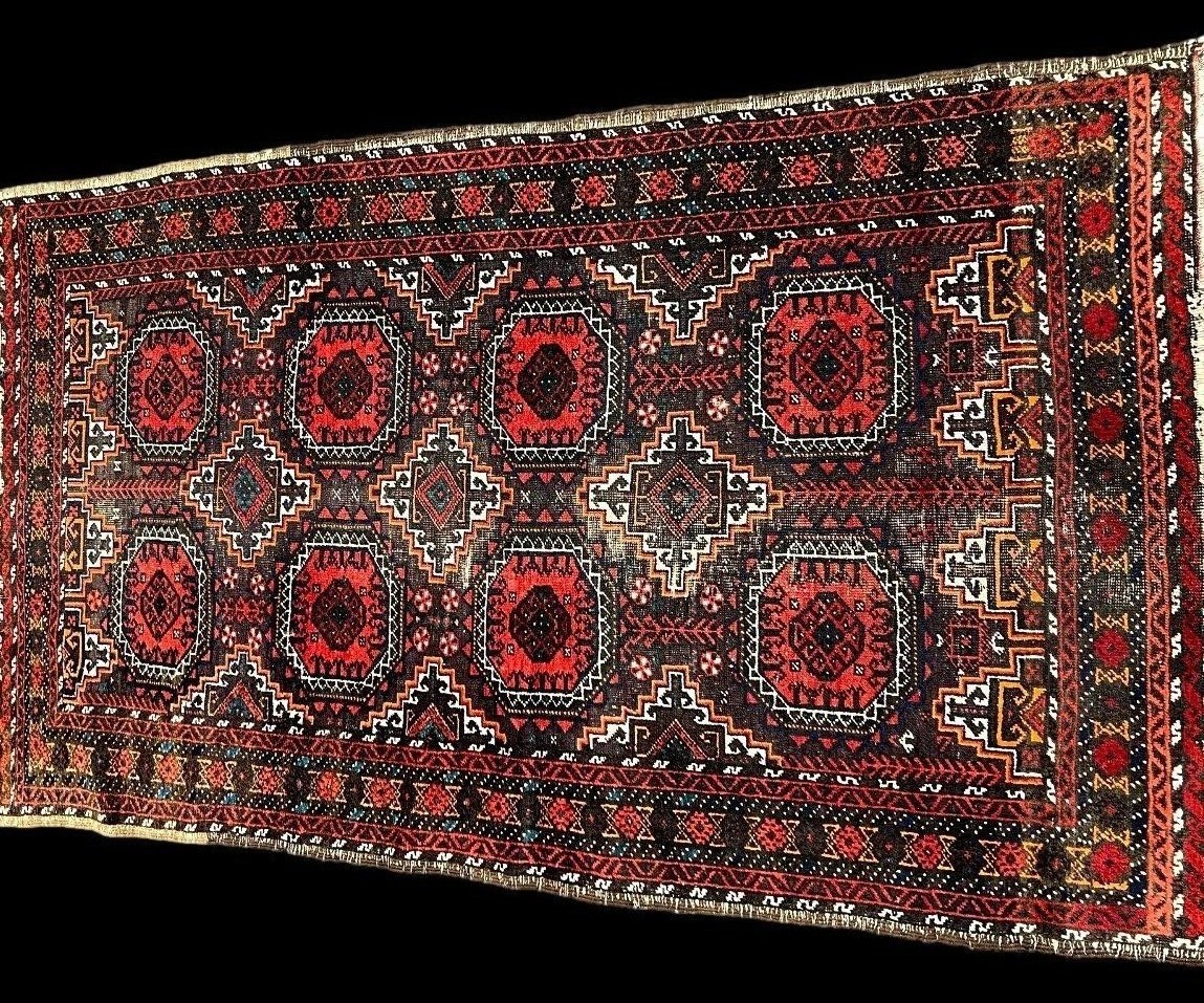 Baluch Carpet, 95 X 158 Cm, Mid-20th Century, Wool On Hand-knotted Wool, Afghanistan-photo-4