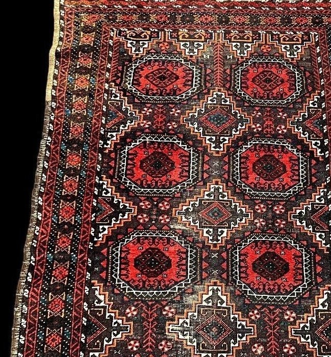 Baluch Carpet, 95 X 158 Cm, Mid-20th Century, Wool On Hand-knotted Wool, Afghanistan-photo-1