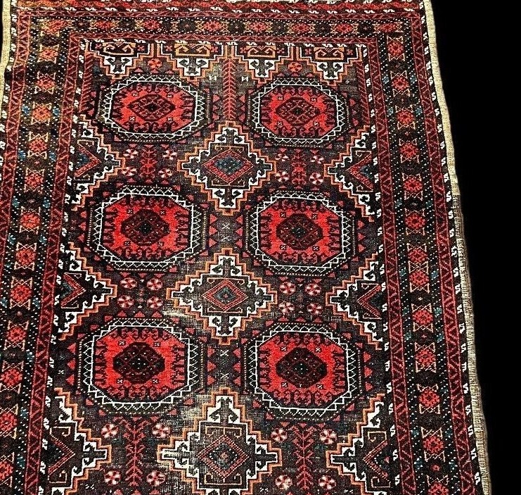 Baluch Carpet, 95 X 158 Cm, Mid-20th Century, Wool On Hand-knotted Wool, Afghanistan-photo-2
