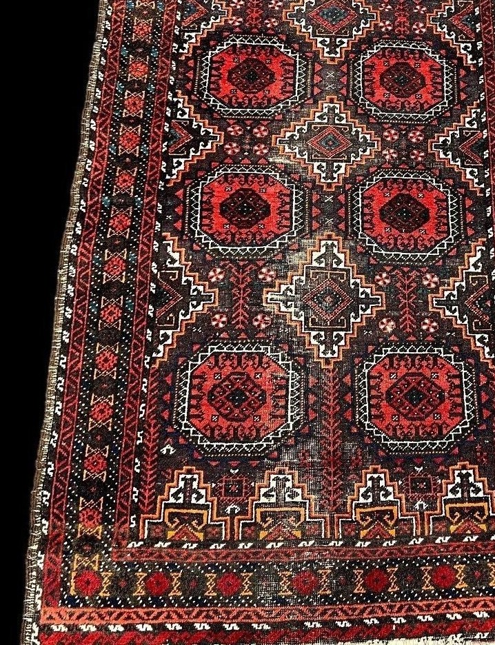 Baluch Carpet, 95 X 158 Cm, Mid-20th Century, Wool On Hand-knotted Wool, Afghanistan-photo-3