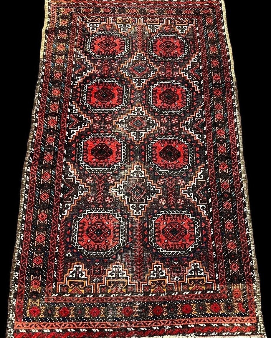 Baluch Carpet, 95 X 158 Cm, Mid-20th Century, Wool On Hand-knotted Wool, Afghanistan-photo-6