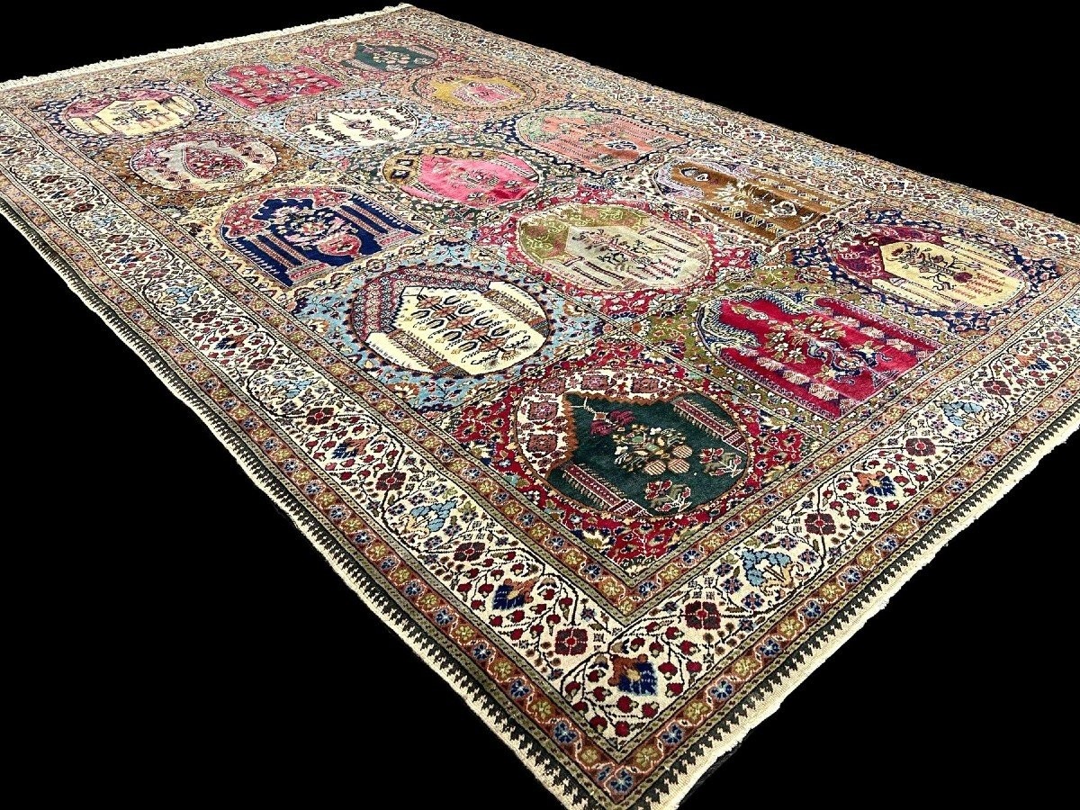 Tapis Tabriz, dynastie Kadjar, 202 x 310 cm, laine nouée main, Iran, début XXème, collection-photo-5