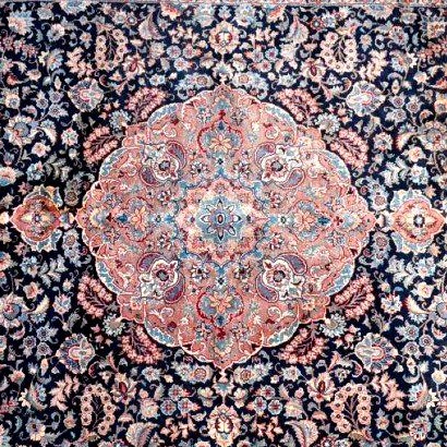 Tapis Kashmar, 174 x 255 cm, lourd et luxueux persan noué main vers 1980, en parfait état-photo-6