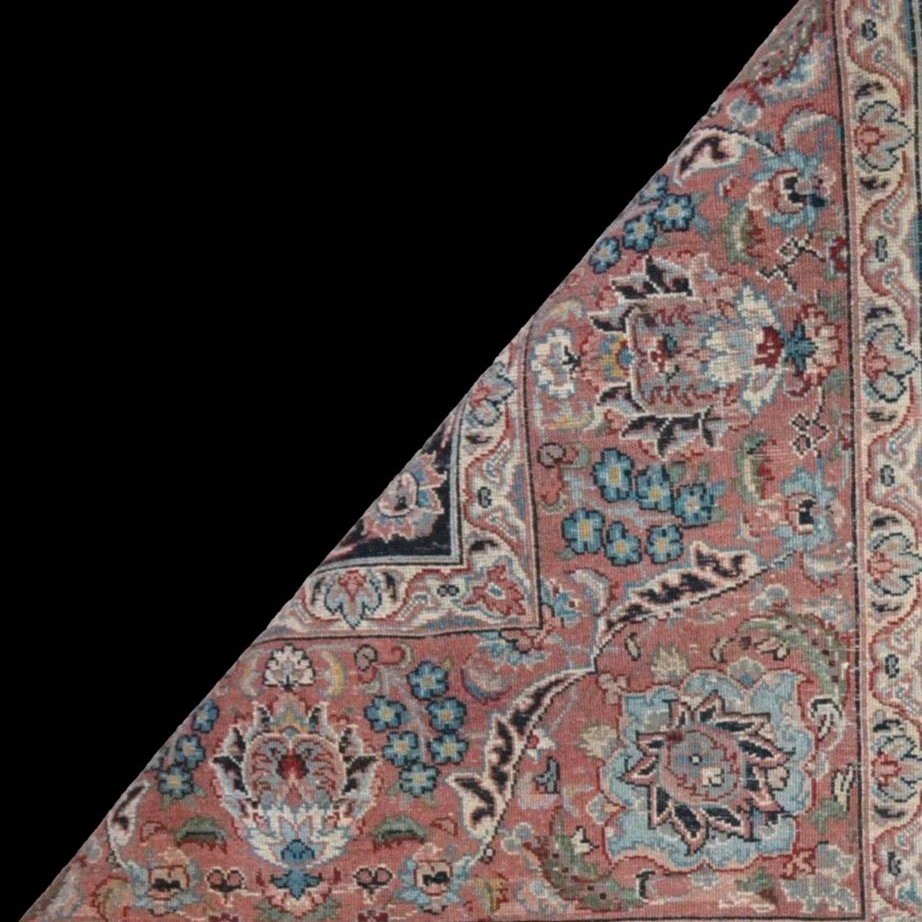 Tapis Kashmar, 174 x 255 cm, lourd et luxueux persan noué main vers 1980, en parfait état-photo-8