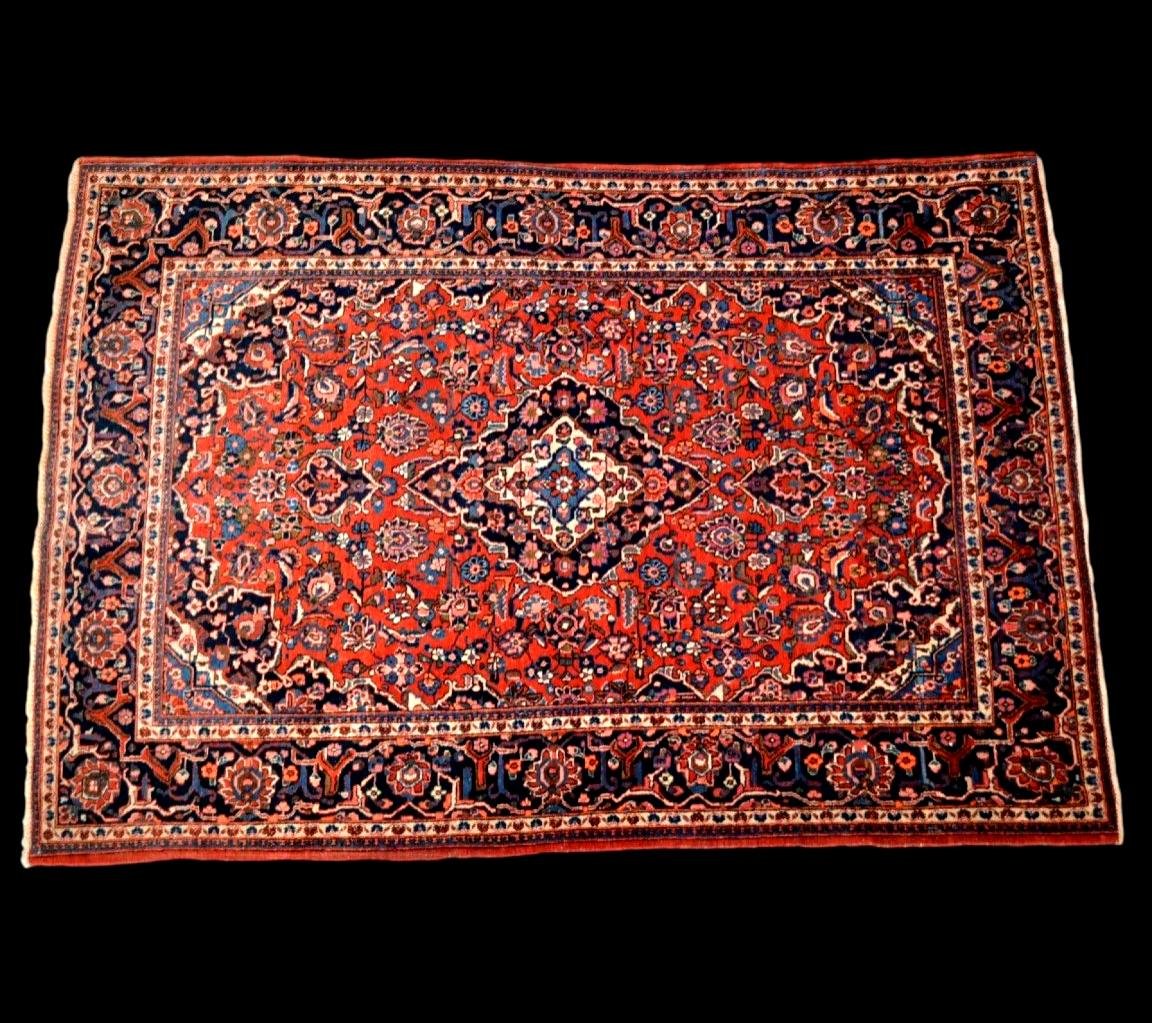 Kashan Rug, 135 X 195 Cm, Hand-knotted Kork Wool, Iran, Early 20th Century, 1930-photo-2