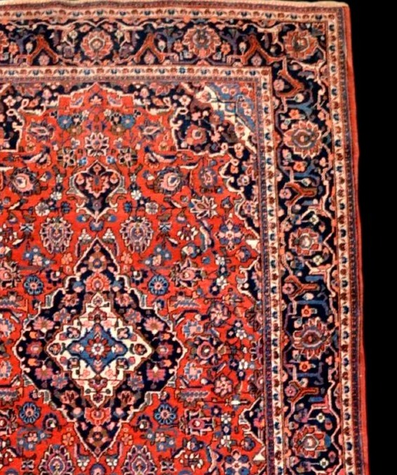 Kashan Rug, 135 X 195 Cm, Hand-knotted Kork Wool, Iran, Early 20th Century, 1930-photo-4