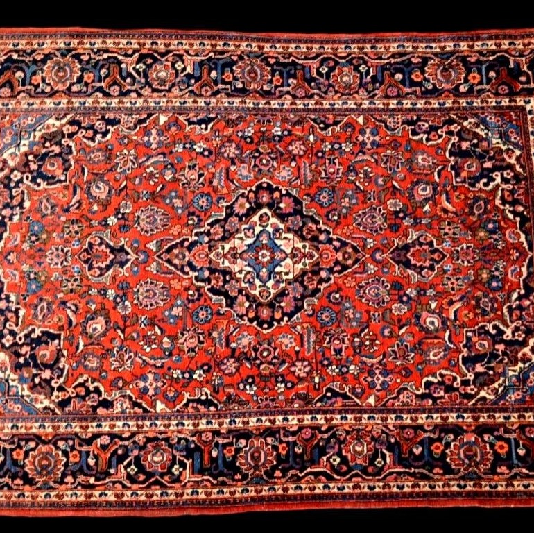 Kashan Rug, 135 X 195 Cm, Hand-knotted Kork Wool, Iran, Early 20th Century, 1930-photo-3