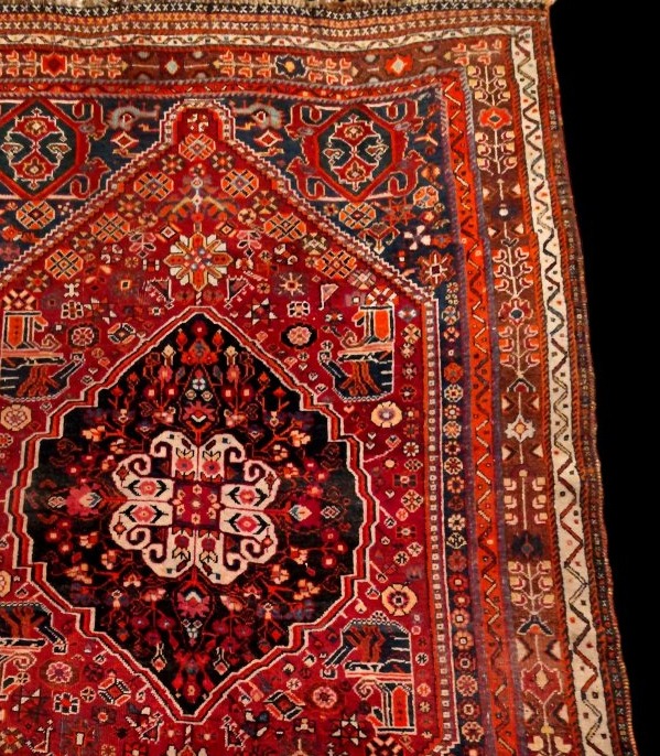 Gashgaïs Rug, 156 X 244 Cm, Hand-knotted Wool On Wool In Iran, Circa 1980, Perfect Condition-photo-2