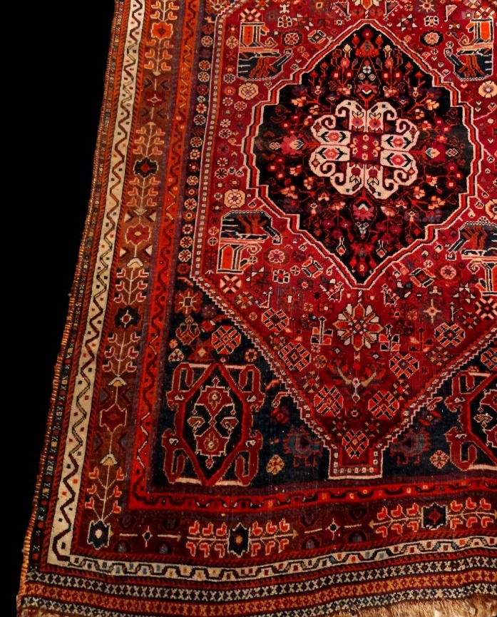 Gashgaïs Rug, 156 X 244 Cm, Hand-knotted Wool On Wool In Iran, Circa 1980, Perfect Condition-photo-3