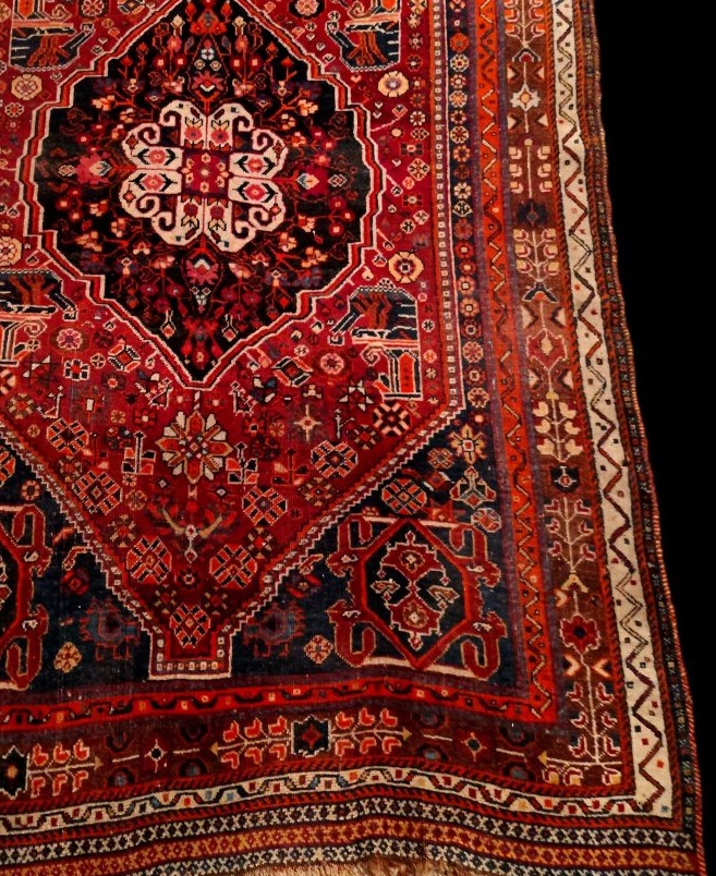 Gashgaïs Rug, 156 X 244 Cm, Hand-knotted Wool On Wool In Iran, Circa 1980, Perfect Condition-photo-4