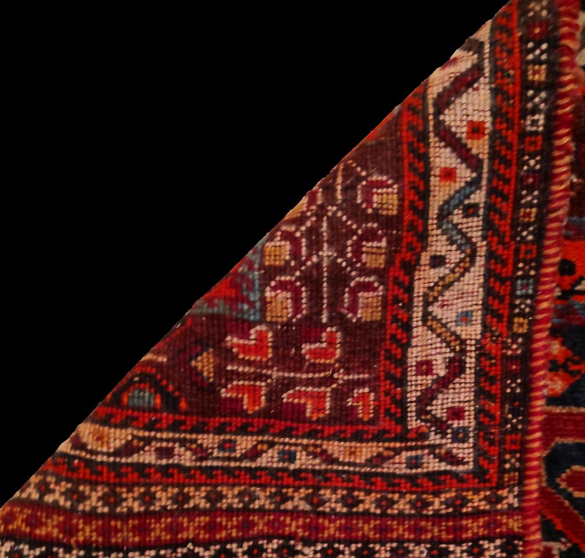 Gashgaïs Rug, 156 X 244 Cm, Hand-knotted Wool On Wool In Iran, Circa 1980, Perfect Condition-photo-7