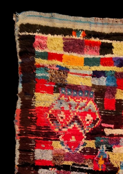 Tapis Boucharouite ancien, 72 x 130 cm, laine & coton, Maroc, 1960 - 1970, collection-photo-3
