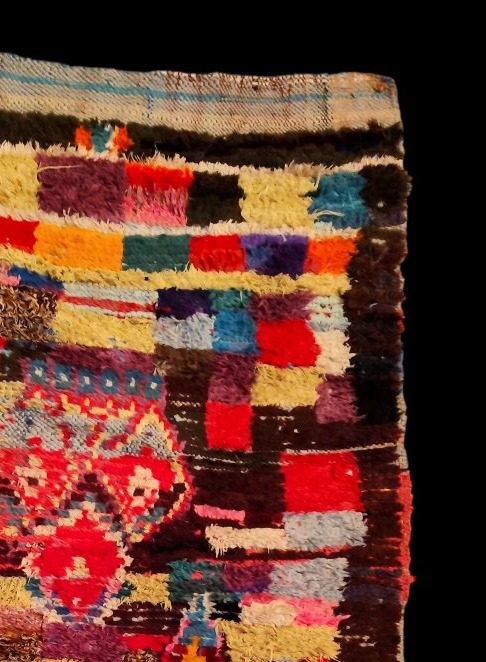 Tapis Boucharouite ancien, 72 x 130 cm, laine & coton, Maroc, 1960 - 1970, collection-photo-4
