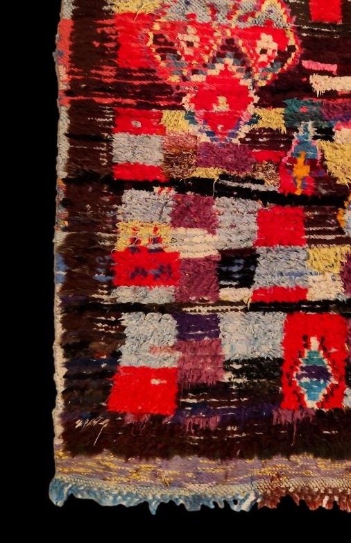 Tapis Boucharouite ancien, 72 x 130 cm, laine & coton, Maroc, 1960 - 1970, collection-photo-1