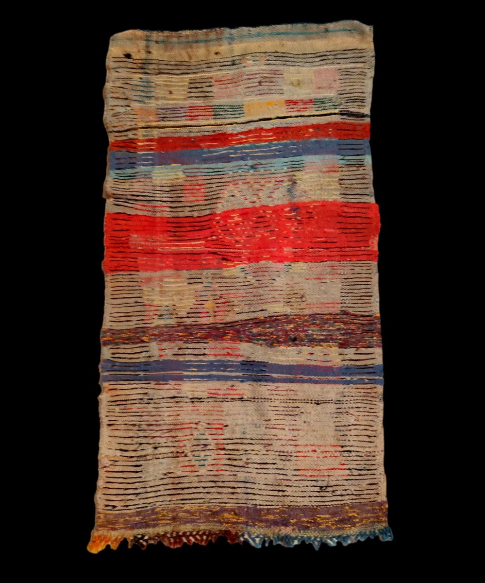 Tapis Boucharouite ancien, 72 x 130 cm, laine & coton, Maroc, 1960 - 1970, collection-photo-3