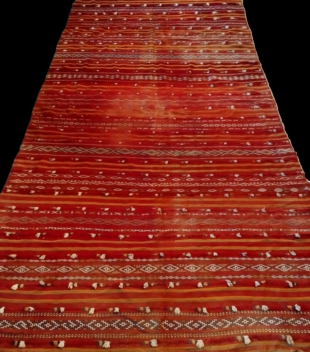 Tapis Boucharouite ancien, 72 x 130 cm, laine & coton, Maroc, 1960 - 1970, collection-photo-8