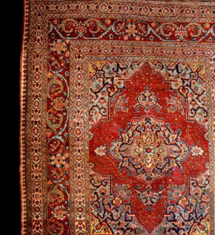 Tabriz Carpet, Kadjar Dynasty, 142 X 191 Cm, Hand-knotted Wool, Iran, Second Half Of The 19th Century-photo-3