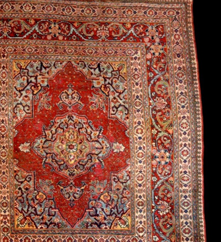 Tabriz Carpet, Kadjar Dynasty, 142 X 191 Cm, Hand-knotted Wool, Iran, Second Half Of The 19th Century-photo-4