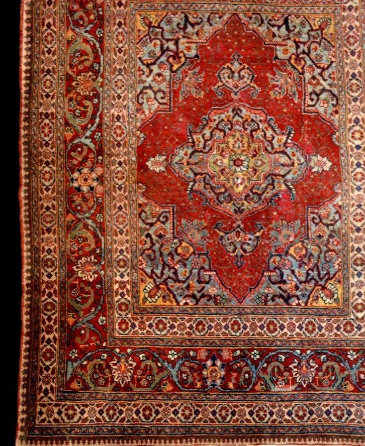 Tabriz Carpet, Kadjar Dynasty, 142 X 191 Cm, Hand-knotted Wool, Iran, Second Half Of The 19th Century-photo-4