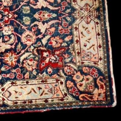 Kashan Carpet, Kadjar, 90 X 163 Cm, Wool & Silk Hand-knotted In Iran, 1880 - 1900, Collection-photo-7