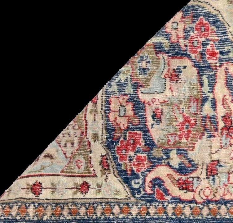 Kashan Carpet, Kadjar, 90 X 163 Cm, Wool & Silk Hand-knotted In Iran, 1880 - 1900, Collection-photo-8