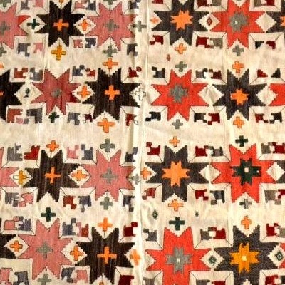 Julhir Rug, 160 X 256 Cm, Silk & Cotton Threads Embroidered On Woven Cotton, Uzbekistan, Tôt XX-photo-3