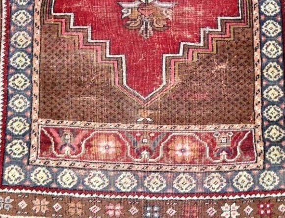 Kiz - Bergama Rug, Bridal Carpet, 108 X 163 Cm, Hand-knotted Wool On Wool, Circa 1900 - 1920-photo-4
