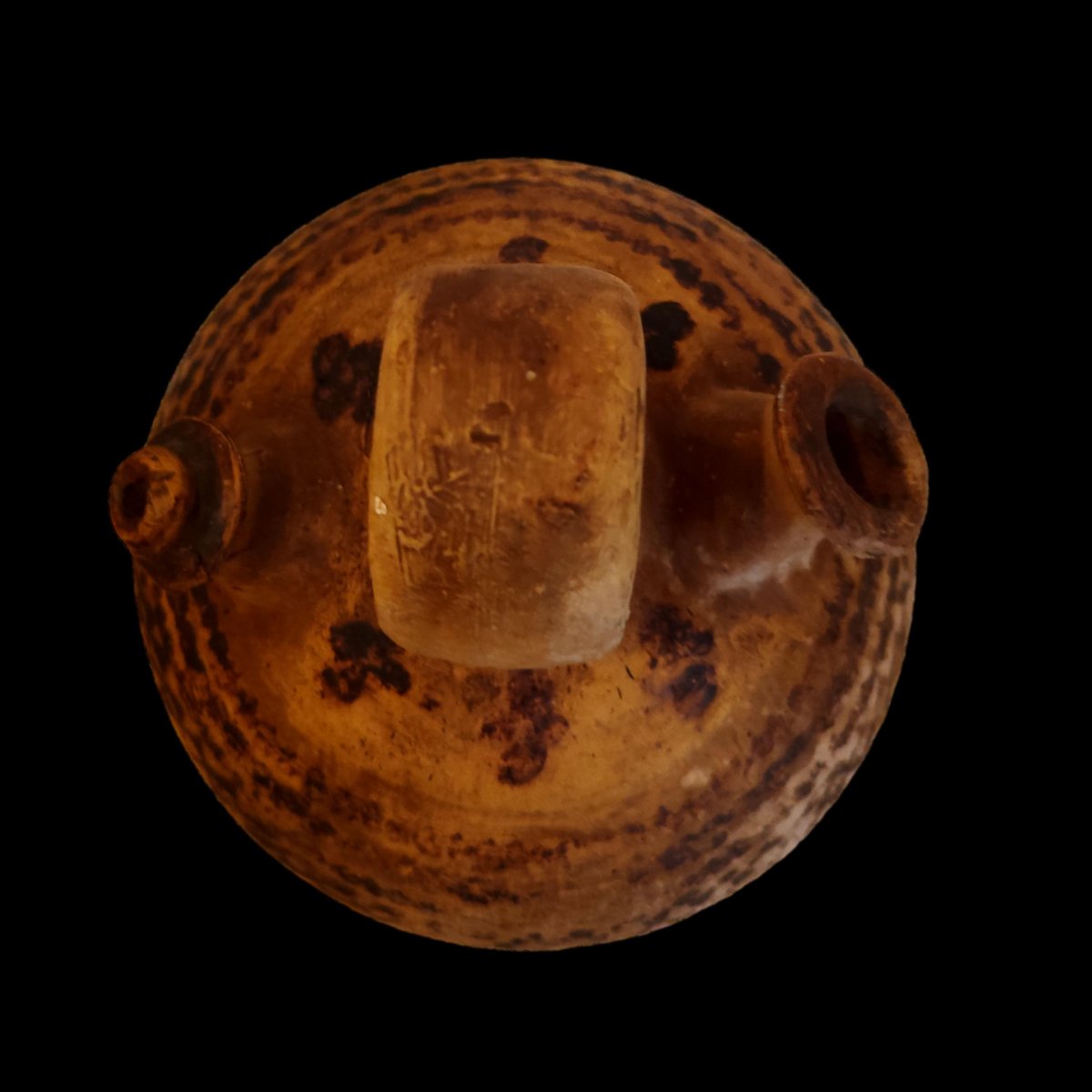Manganese-painted Earthenware Jug, Berber Art, H 30.5 Cm, Haouz, Morocco 1890–1910, -photo-2