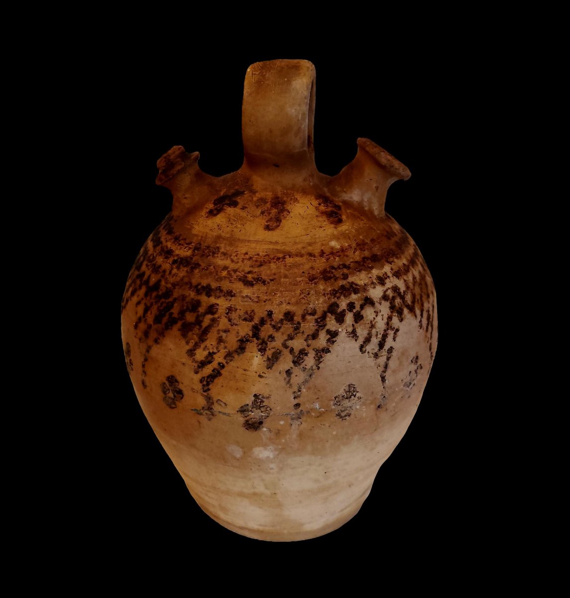 Two Berber Terracotta Bowls, Kabylie, Sejnane, Tribal Motifs, Before 1950, In Good Condition-photo-7