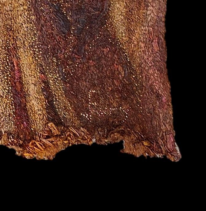 Tapas en paire, Maori, fibres végétales & objets, gri-gri, Nouvelle Zélande, 1960-1970, signés-photo-7