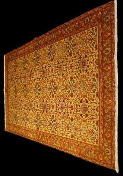 Floral Yazd Rug, 122 X 192 Cm, Hand-knotted Wool, Made In Iran Around 1970–1980, In Very Good Condition-photo-1