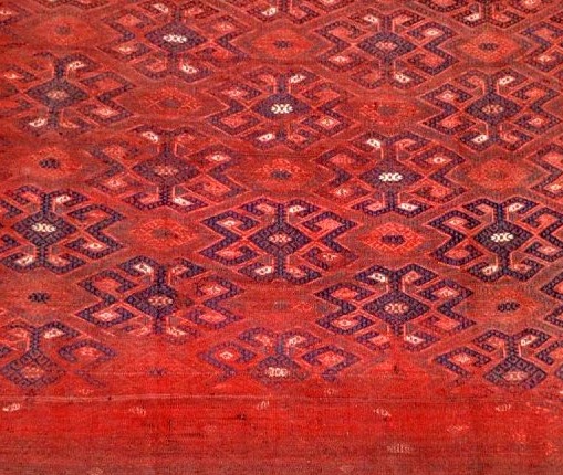 Kilim Kurde, 185 x 340 cm, artefact textile du XIXème S, région de Macchad, état de découverte-photo-6
