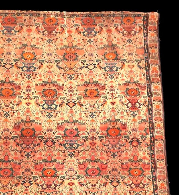 Tapis Afshar floral, 120 x 188 cm, noué main, dynastie Kadjar en Iran, 1890 - 1920, à restaurer-photo-1