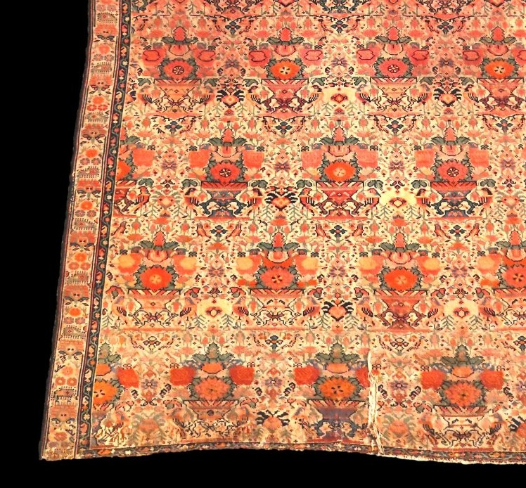 Tapis Afshar floral, 120 x 188 cm, noué main, dynastie Kadjar en Iran, 1890 - 1920, à restaurer-photo-2