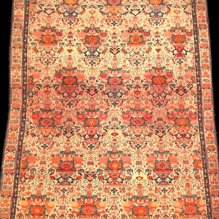 Tapis Afshar floral, 120 x 188 cm, noué main, dynastie Kadjar en Iran, 1890 - 1920, à restaurer-photo-4
