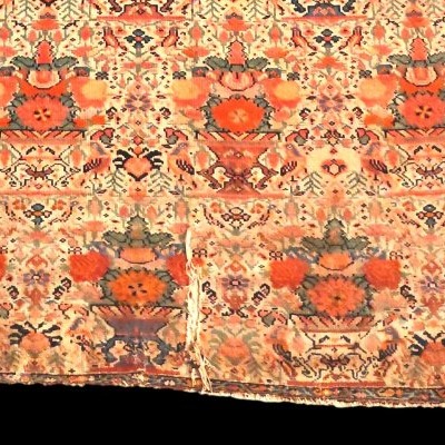 Tapis Afshar floral, 120 x 188 cm, noué main, dynastie Kadjar en Iran, 1890 - 1920, à restaurer-photo-6