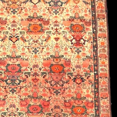 Tapis Afshar floral, 120 x 188 cm, noué main, dynastie Kadjar en Iran, 1890 - 1920, à restaurer-photo-8