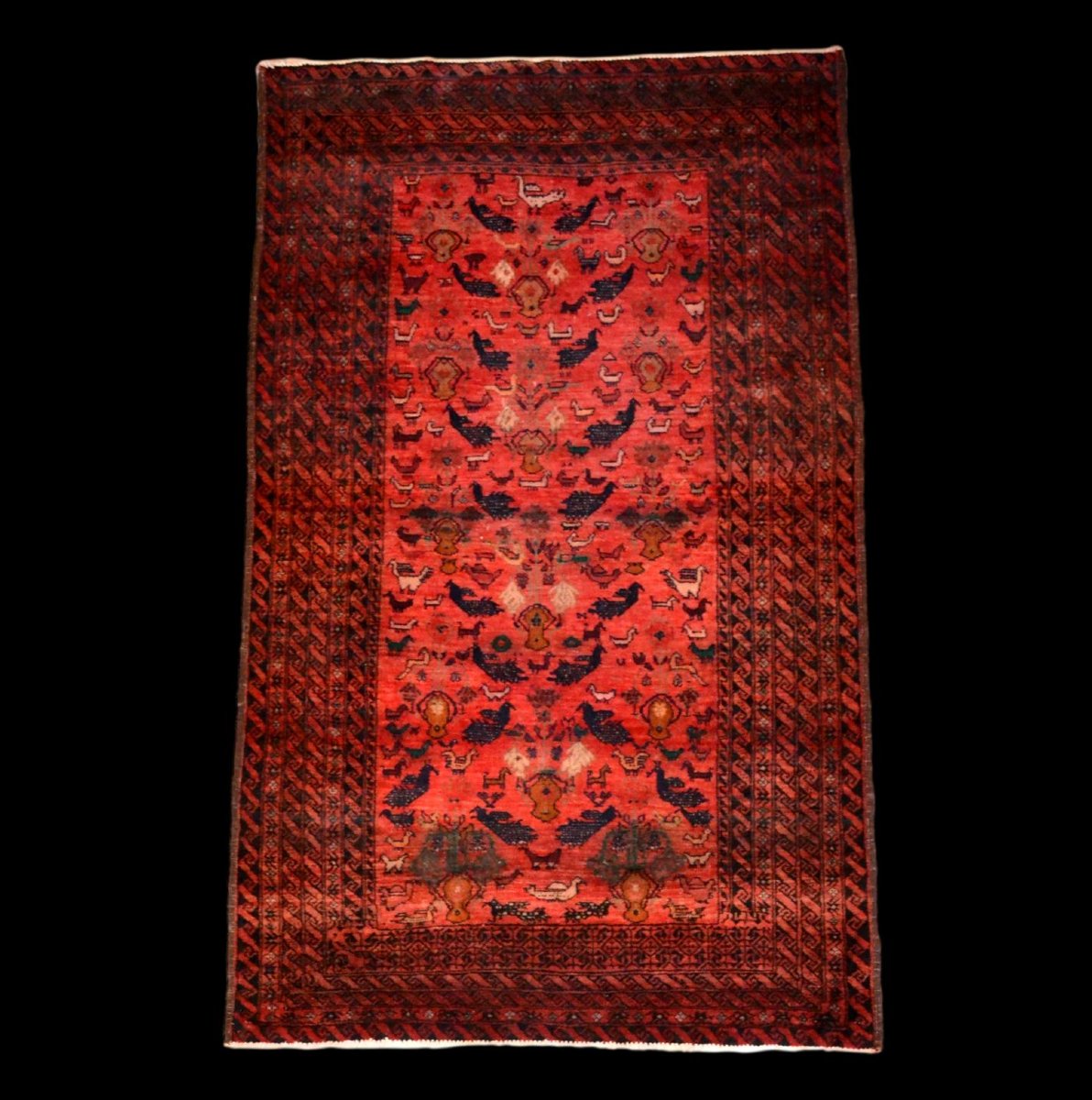 Kilim tableau Maria Domanska, Pologne, 80 x 150 cm, vers 1970 - 1980, laine et lin , parfait -photo-7
