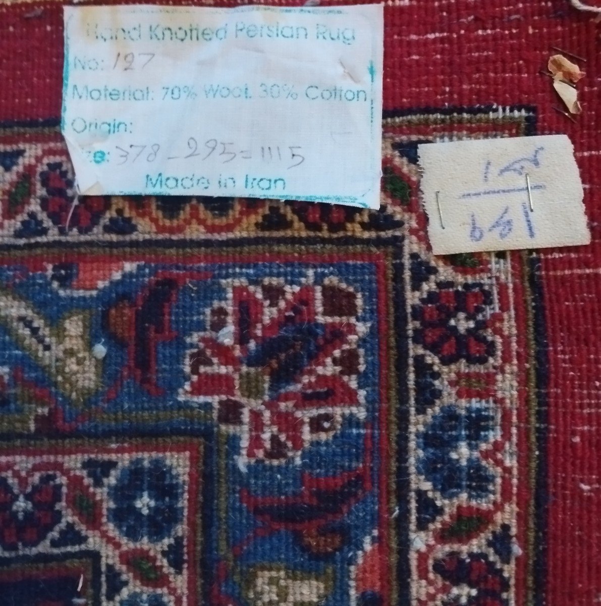Floral Kashan Rug, 295 X 378 Cm, Hand-knotted Kork Wool From Iran, 1980, In Perfect Condition-photo-7
