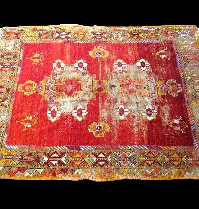 çal-zeyve Rug, 115 X 155 Cm, Hand-knotted Wool From Anatolia, Turkey, Late 18th Century–19th Century-photo-2