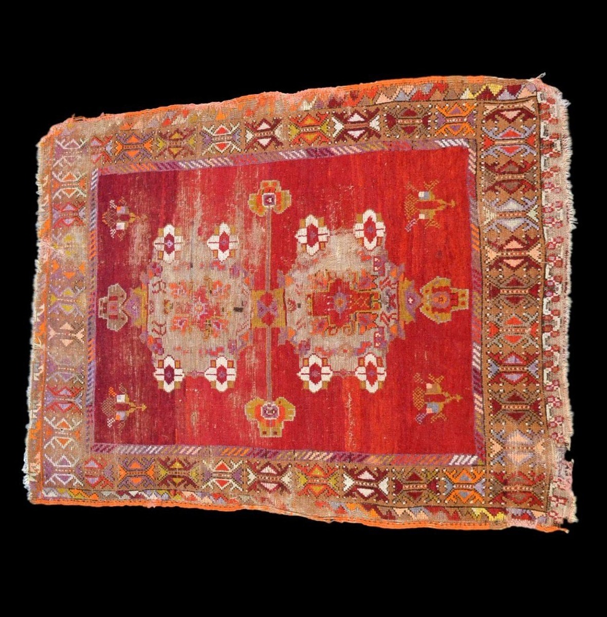 çal-zeyve Rug, 115 X 155 Cm, Hand-knotted Wool From Anatolia, Turkey, Late 18th Century–19th Century-photo-4
