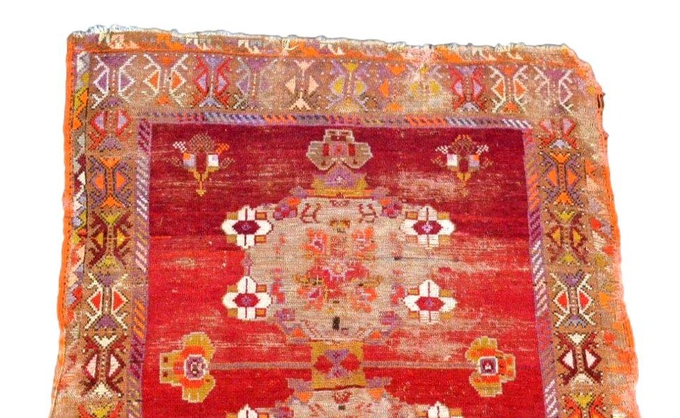 çal-zeyve Rug, 115 X 155 Cm, Hand-knotted Wool From Anatolia, Turkey, Late 18th Century–19th Century-photo-5